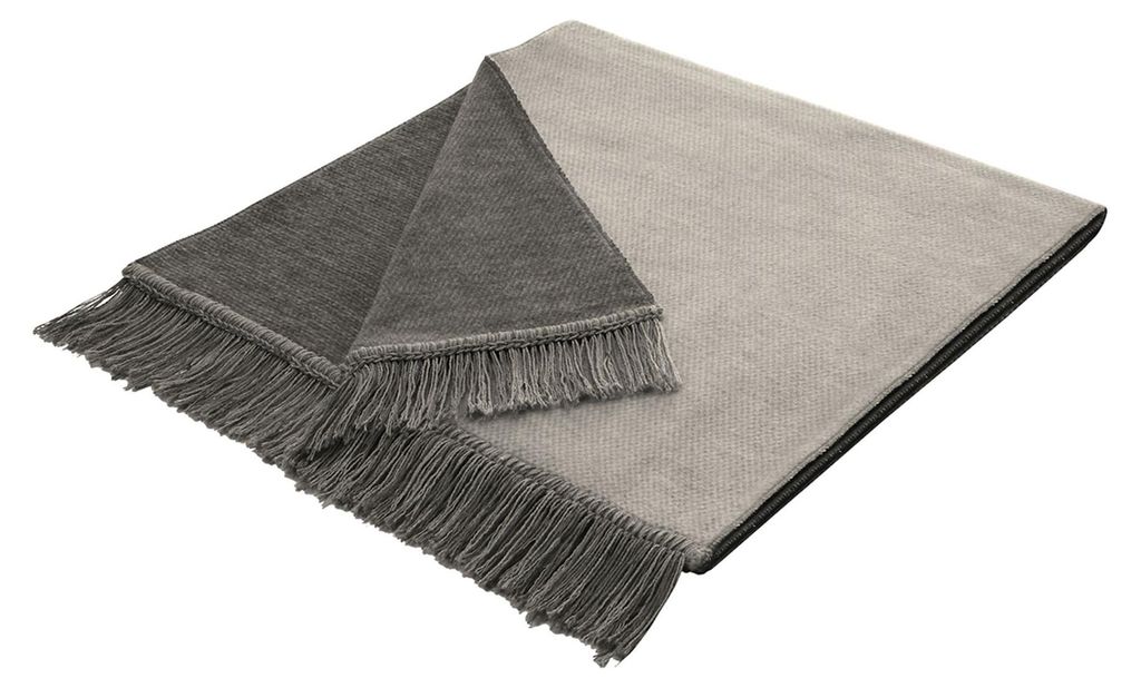 Biederlack Plaid mit Fransen Cover Baumwolle Design Salt & Produktbild 