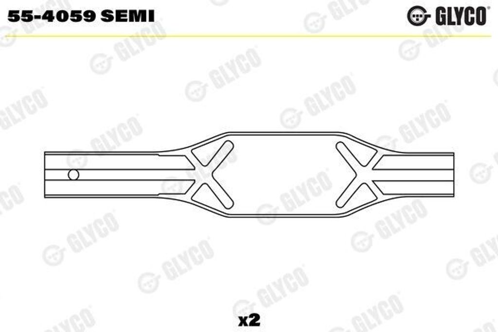 GLYCO Pleuelbuchse Lagerbuchse 55-4059 SEMI für VOLVO 9400 40,25mm