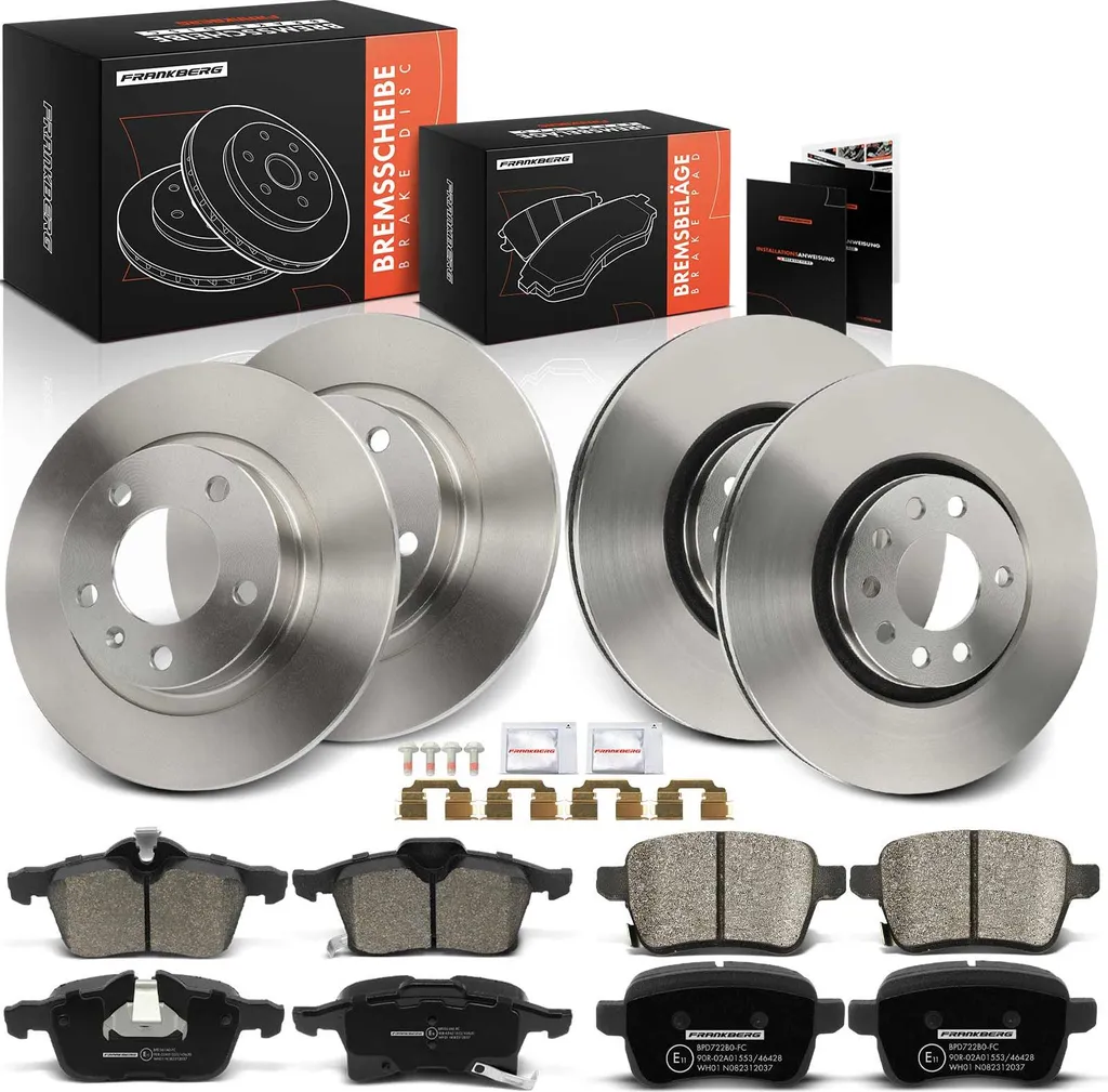 Kit Freinage Complet Disques et Plaquettes Avant Arrière Opel Corsa E 1.4