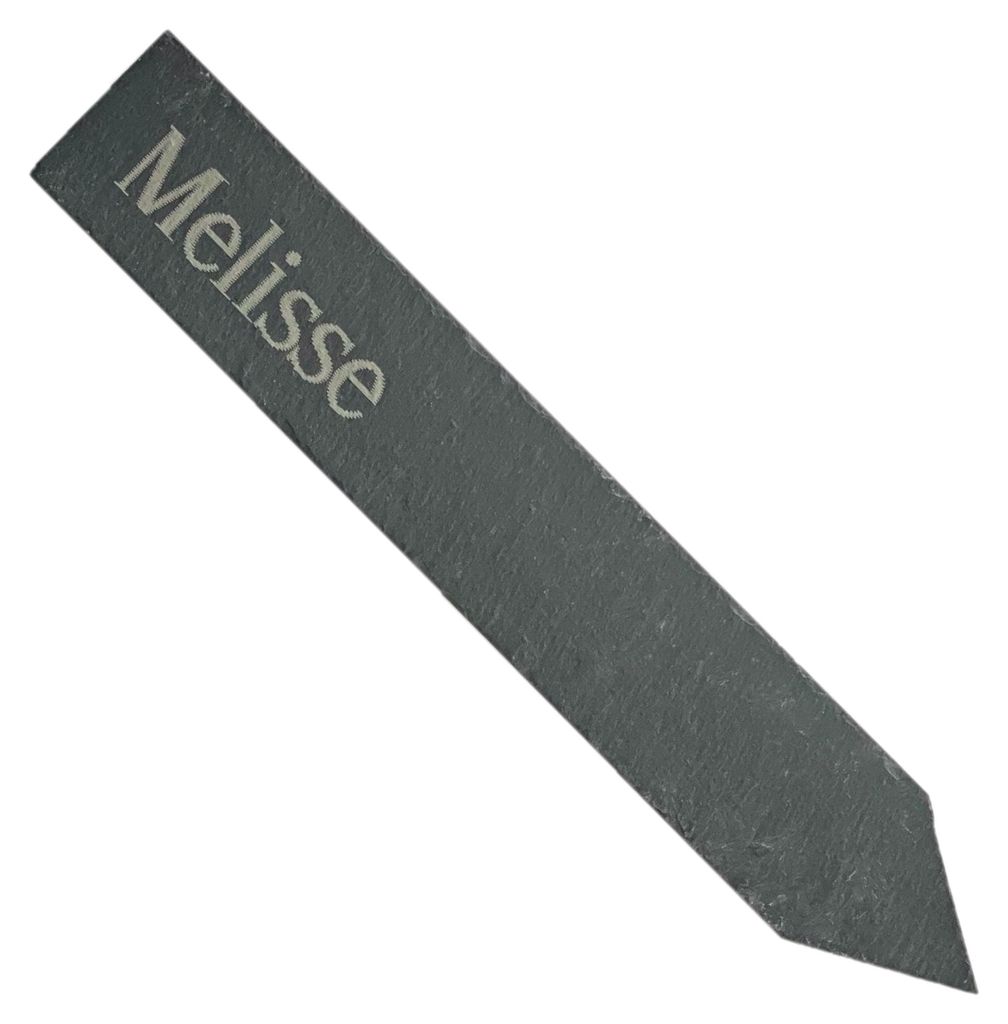 Pflanzenschild "Melisse" Kräuterstecker Schiefer 19 cm graviert