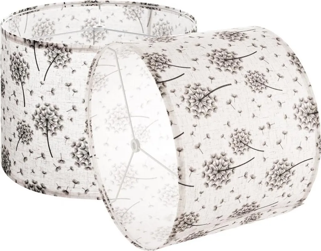 Abat-jour lumineux pissenlit style nature tambour 33x33x25cm x2