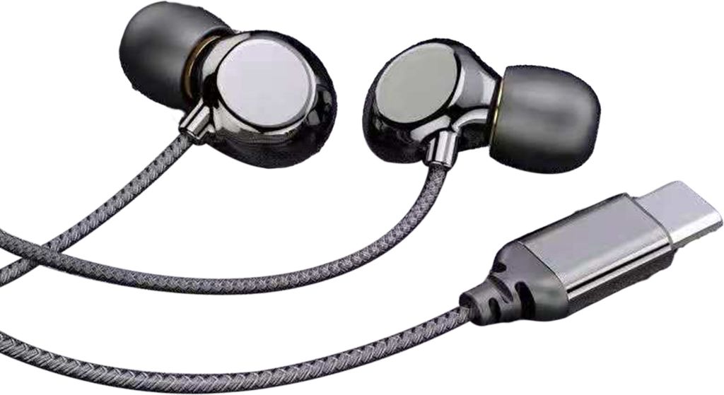 Kabelgebundene Kopfhörer mit zwei unabhängigen Modulen, immersiver HiFi-Sound, Rauschunterdrückung, kabelgebundene In-Ear-Kopfhörer vom Typ C
