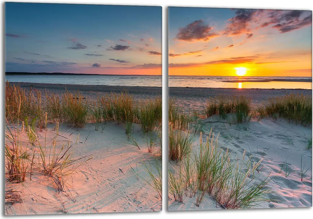 Coprifornelli 2x40x52 cm Vetro Ceramica Decorativo Sole al Mare