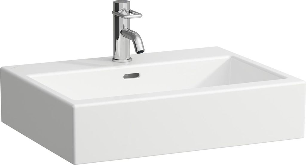 LAUFEN Living City Aufsatzwaschtisch, ohne Hahnloch, mit Überlauf, 600x460mm, weiß, H8174340001091