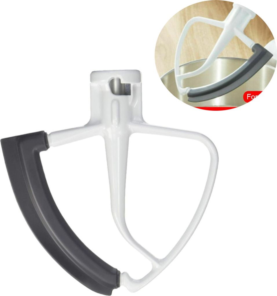 Flex Edge Schlägel Für KitchenAid Mixer – Mit Flexiblen Silikonkanten, Für 4,5/5 Quart Schüsseln, Metall-Konstruktion