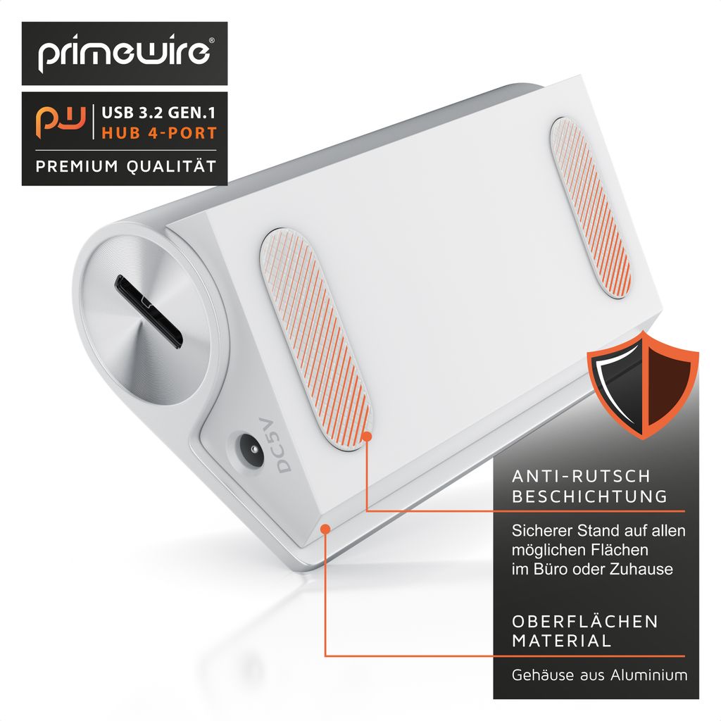 Primewire USB 3.2 Hub Gen.2 mit 4 Ports, 10 Gbps, 4-Port, Produktbild 3