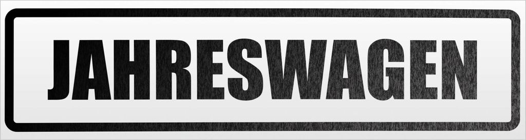 Kiwistar Jahreswagen Magnetschild Schild magnetisch - 20cm Schwarz - reflektierend - Magnetfolie für Auto PKW Kfz