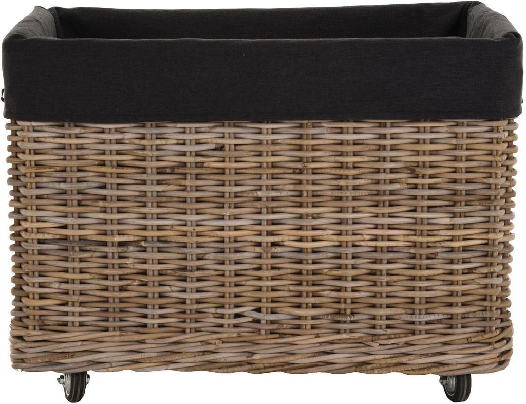 KRINES HOME Großer Rollkorb mit Griffen / Holzkorb mit Produktbild 3