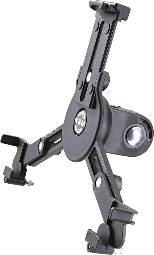 K&M 19790 Supporto Tablet Universale Nero per Aste Microfoniche Professionali