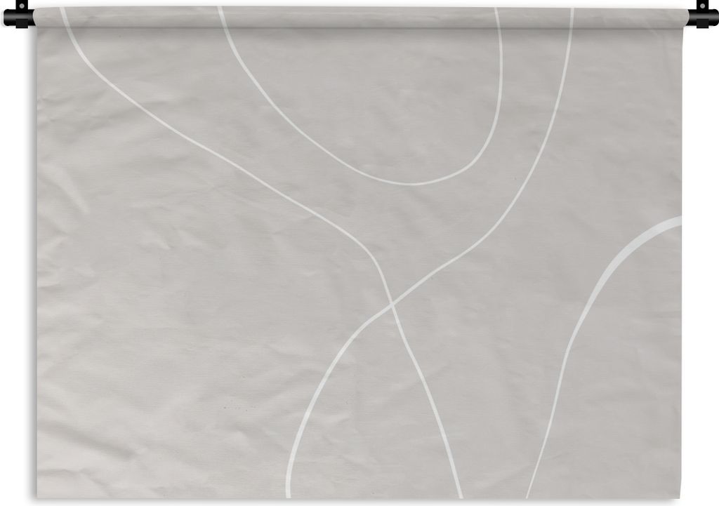 MuchoWow Wandteppich Wandbehang Linienkunst - Abstrakt - Pastell 120x90 cm Tapisserie Dekoration Wandtuch - Wohnen - Aufhänger für die Wand