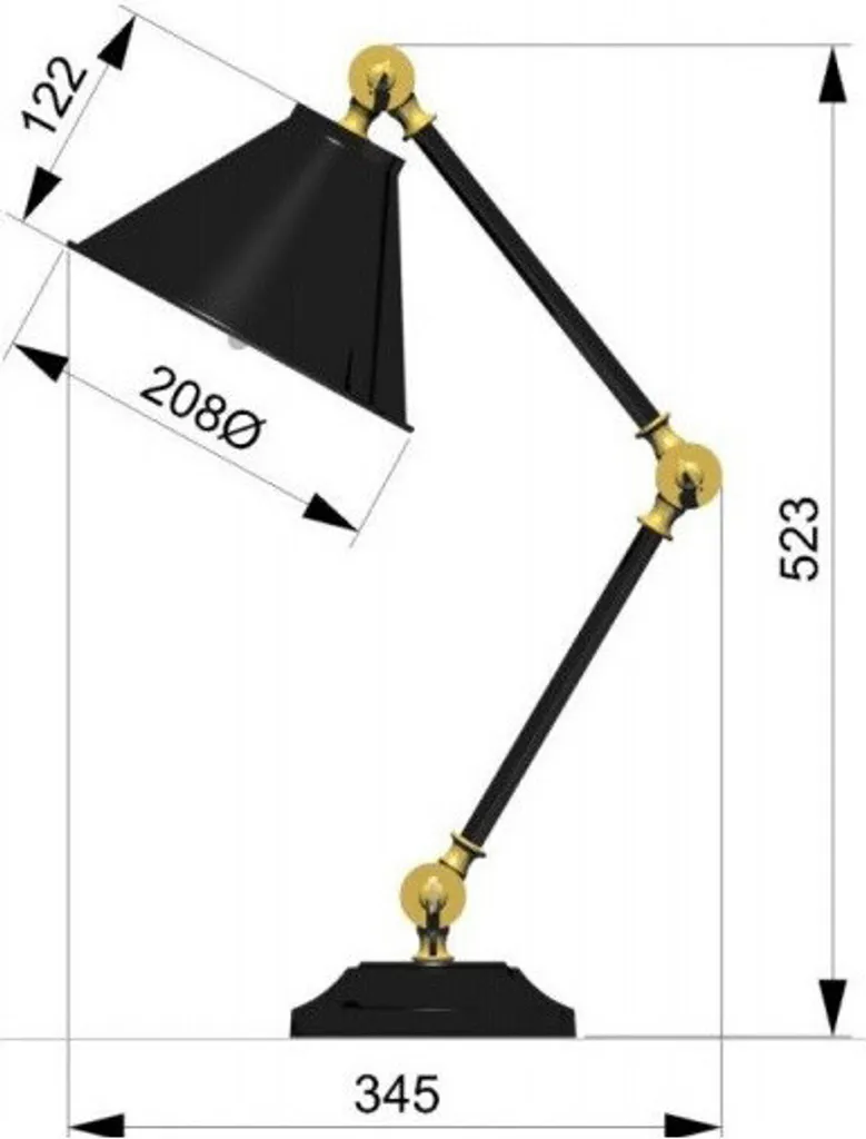 Lampe de bureau rétro Provence grise et laiton vieilli Elstead Lighting - 7