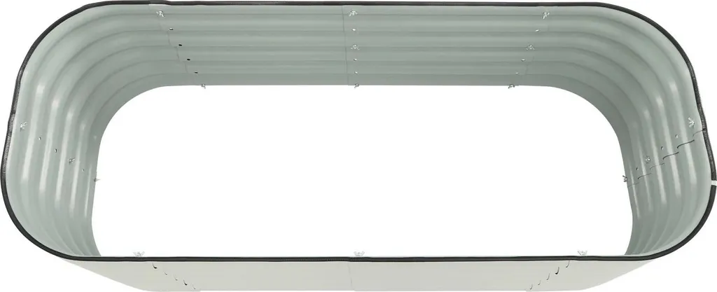 Jardinière surélevée 8 en 1 modulaire métal blanc 150 x 60 x 43 cm