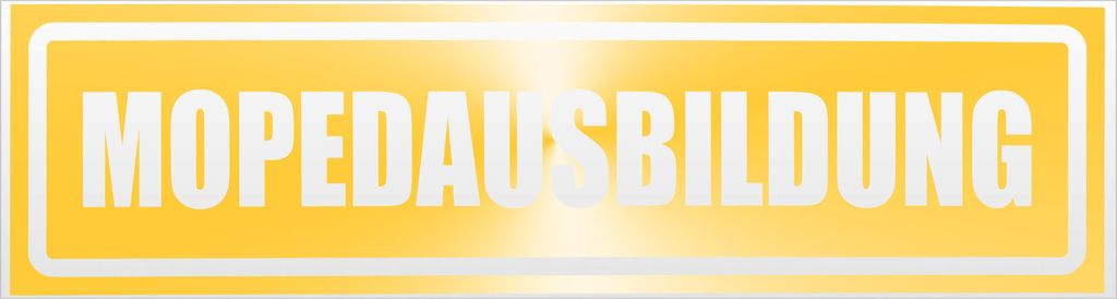 Kiwistar Mopedausbildung invertiert Magnetschild Schild magnetisch - 20cm Gelb - reflektierend - Magnetfolie für Auto PKW Kfz