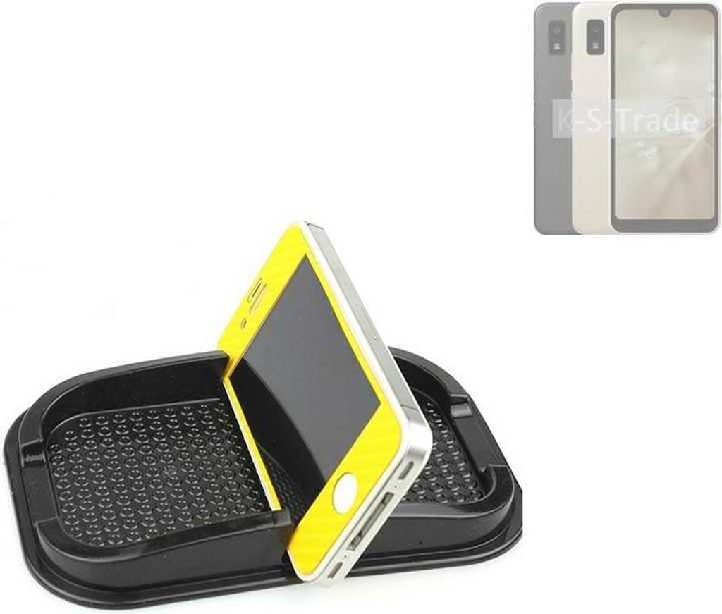 K-S-Trade Auto Anti Rutsch Matte Smartphone-Halter kompatibel mit Sharp Aquos Wish3 Haft Pad Armaturenbrett Handy-Halterung Silikon