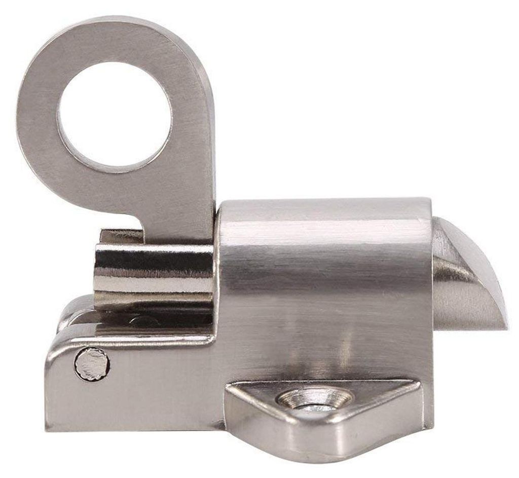 Türschloss Zinklegierung Riegel Verriegelungsbolzen Sicherheits-Zugring Verriegelungsmechanismus Feder Türfalle für Fenster Toilette WC Schlafzi...