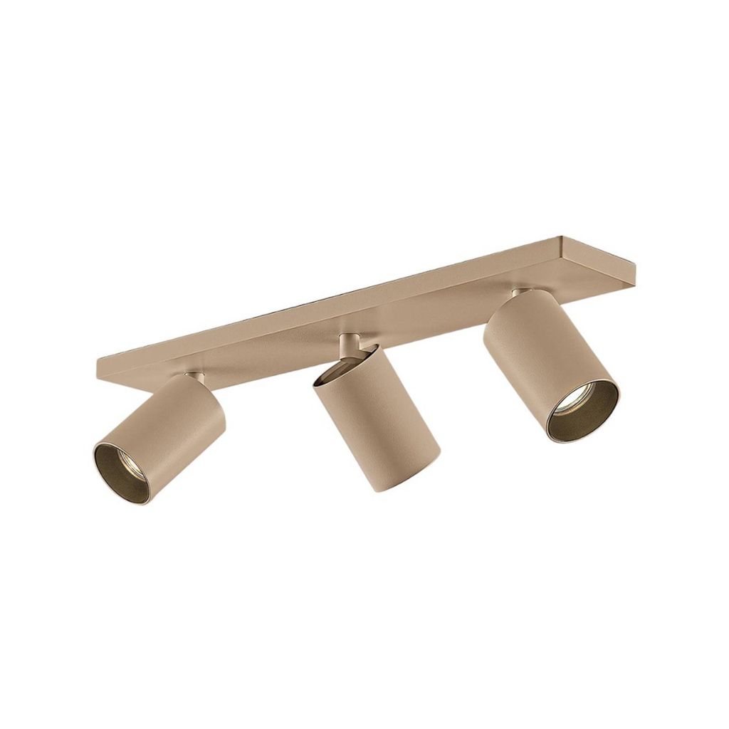 Arcchio Strahler Brinja, braun, eckig, Ø 6 cm, 3-flg., GU10 Produktbild 