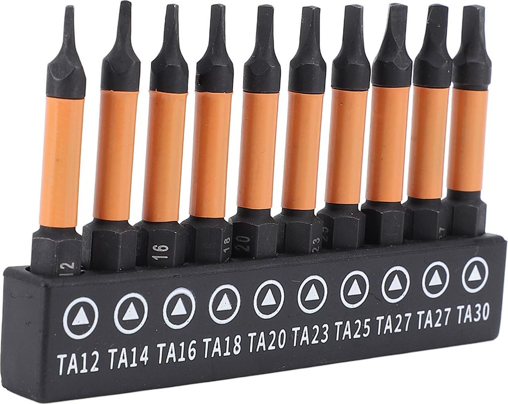 10 Stück dreieckige Schraubendreher Bit Set 50mm Länge 1/4 Zoll Sechskantschaft S2 legierter Stahl magnetische dreieckige Bohrer Bit