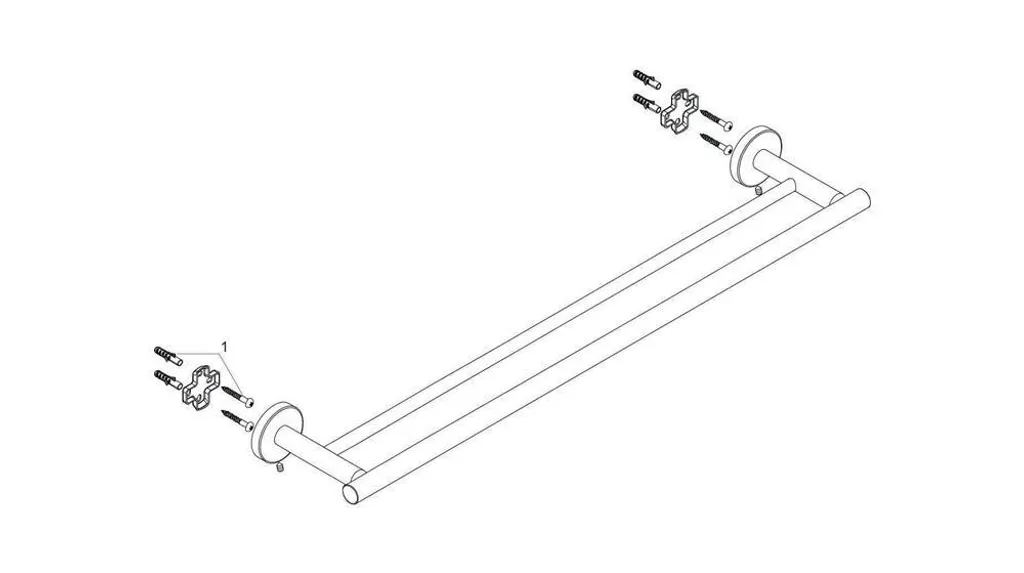 Portasciugamani Doppio hansgrohe 41712000 Logis Universal 64cm Cromo - 3