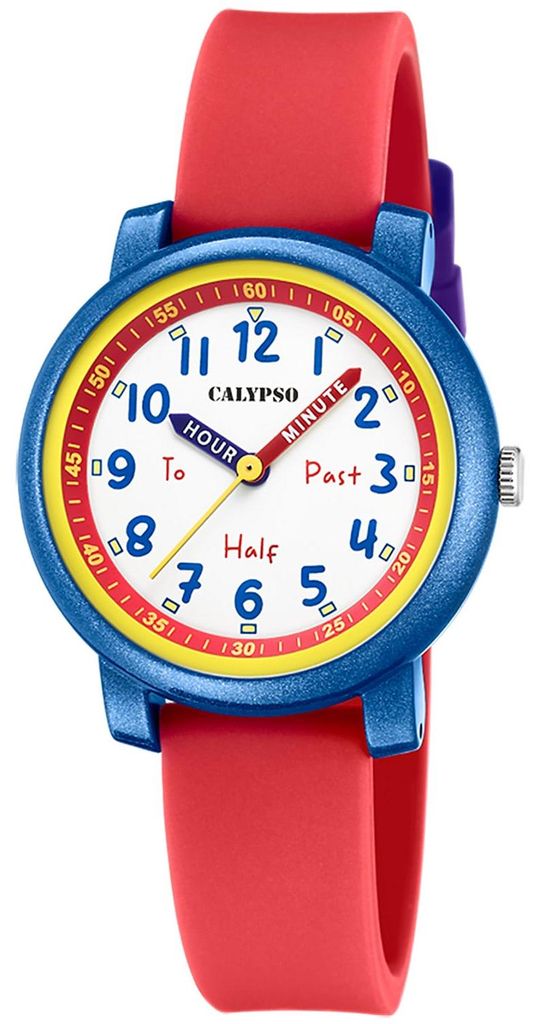 Calypso Kinder Analog Uhr Fashion Kunststoff Silikon Armbanduhr rot UK5827/5