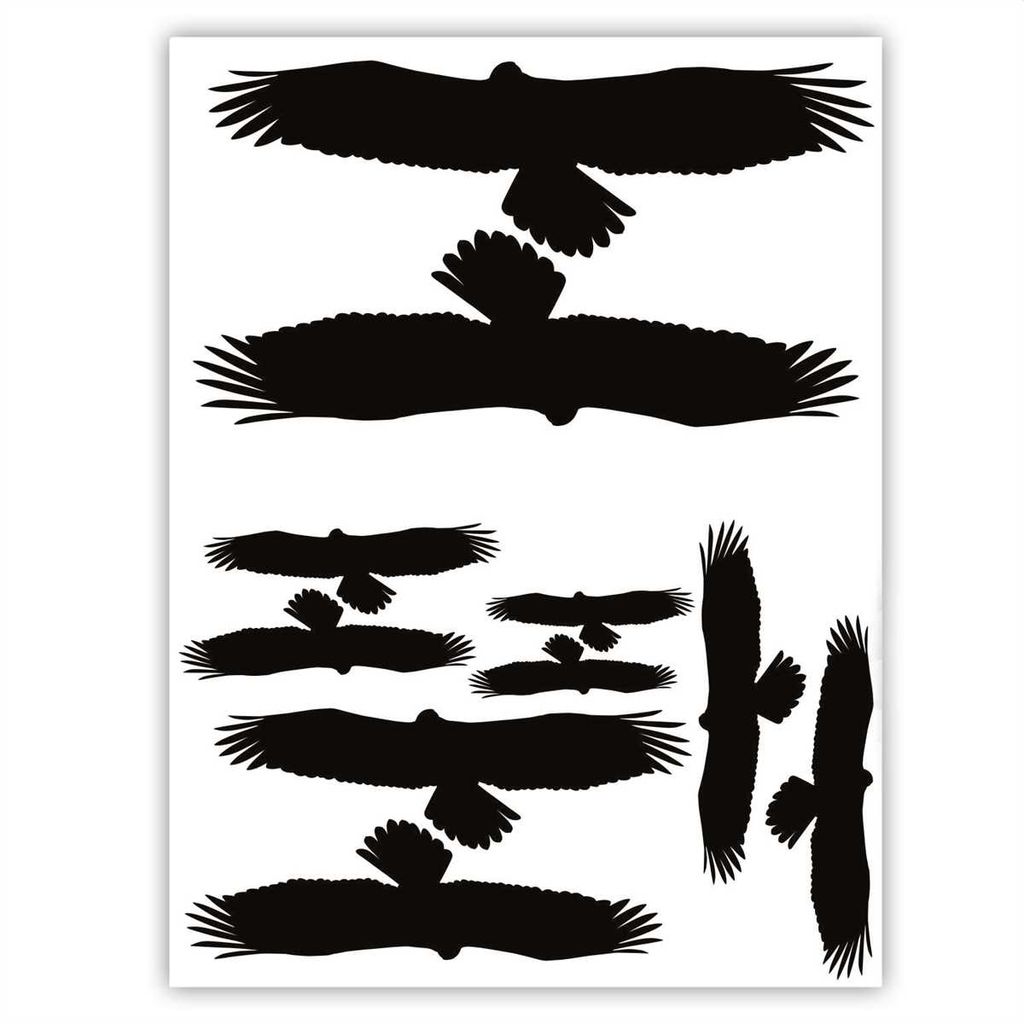 10er Aufkleber-Set Vogelschutz und Fensterschutz I hin_125 Produktbild 