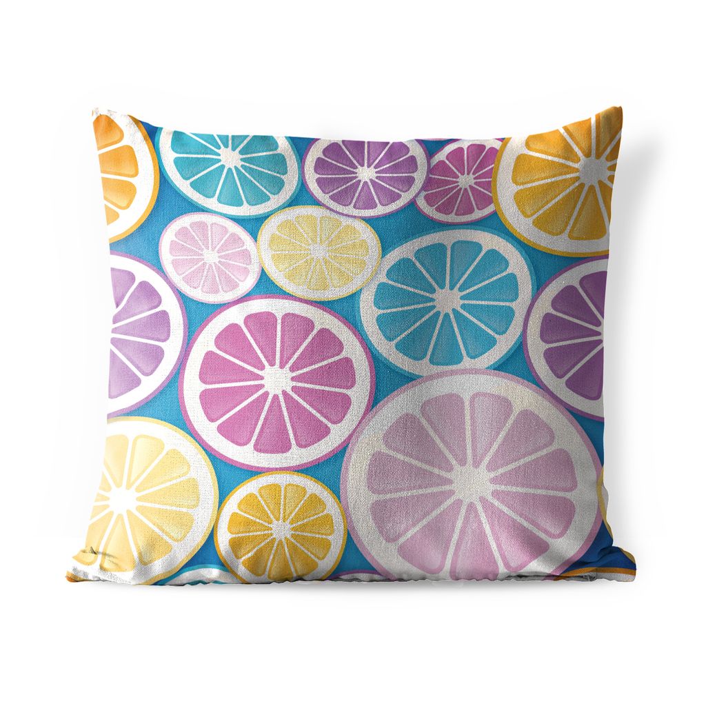 MuchoWow Outdoor Kissen - Obst - Grapefruit - Tropisch - 40x40 cm - Wetterfest - Lounge Kissen - Kopfkissen - Interieur - Polster mit Bild