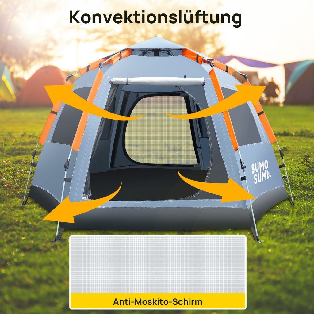 Sumosuma Campingzelt wasserdicht für 4 Personen, Produktbild 3