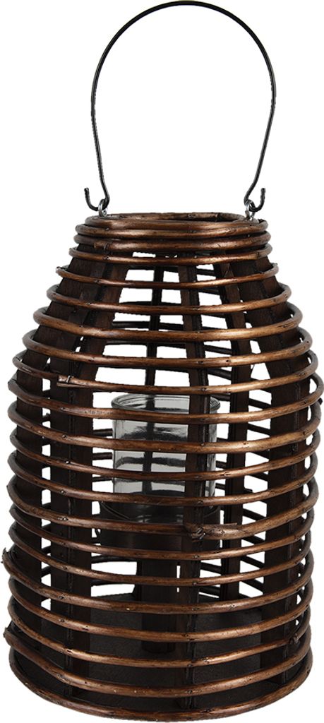 Clayre & Eef Windlicht Ø 22x32 cm Braun Holz