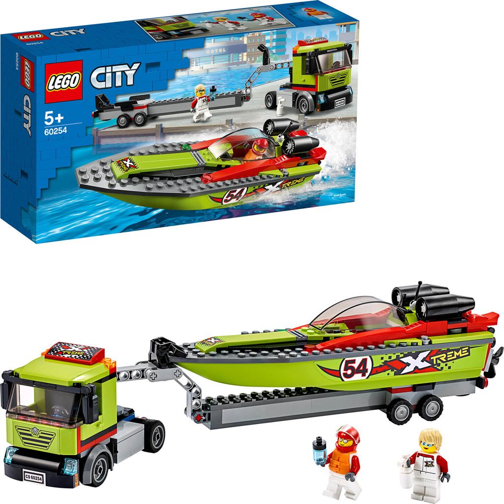 LEGO 60254 City Bateau de course-transporteur Camion-jouet Image du produit 