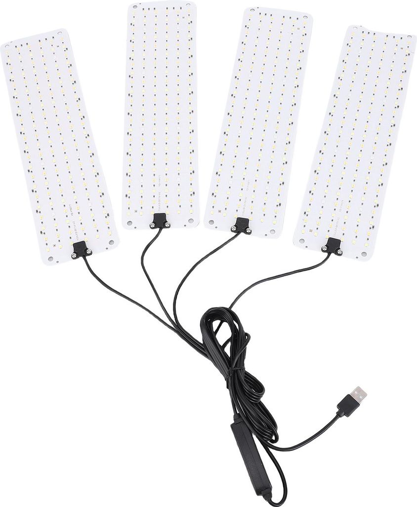 LED Grow Lights Full Spectrum Indoor Plant Growing Lamp Timer Funktion High PPFD Energy Saving 4 Head