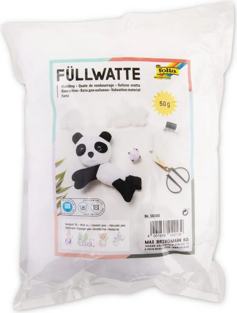 Folia 50300 Ouate de Rembourrage Blanche 50g pour Créations DIY - 3