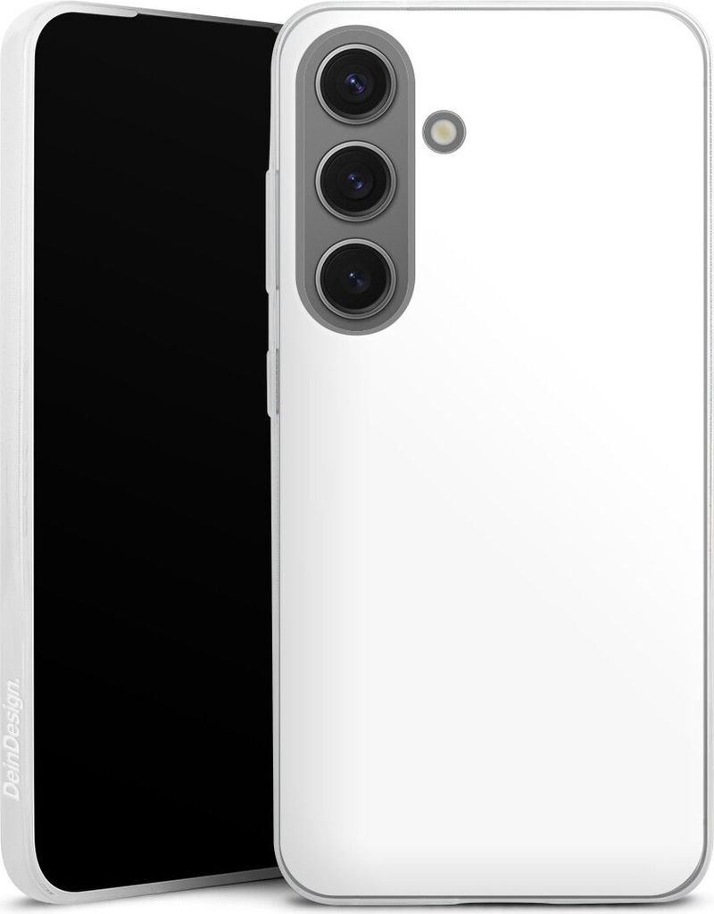 DeinDesign Slim Hülle für Samsung Galaxy S25 Silikon Case Ultra Dünn Handyhülle Farbe einfarbig weiß