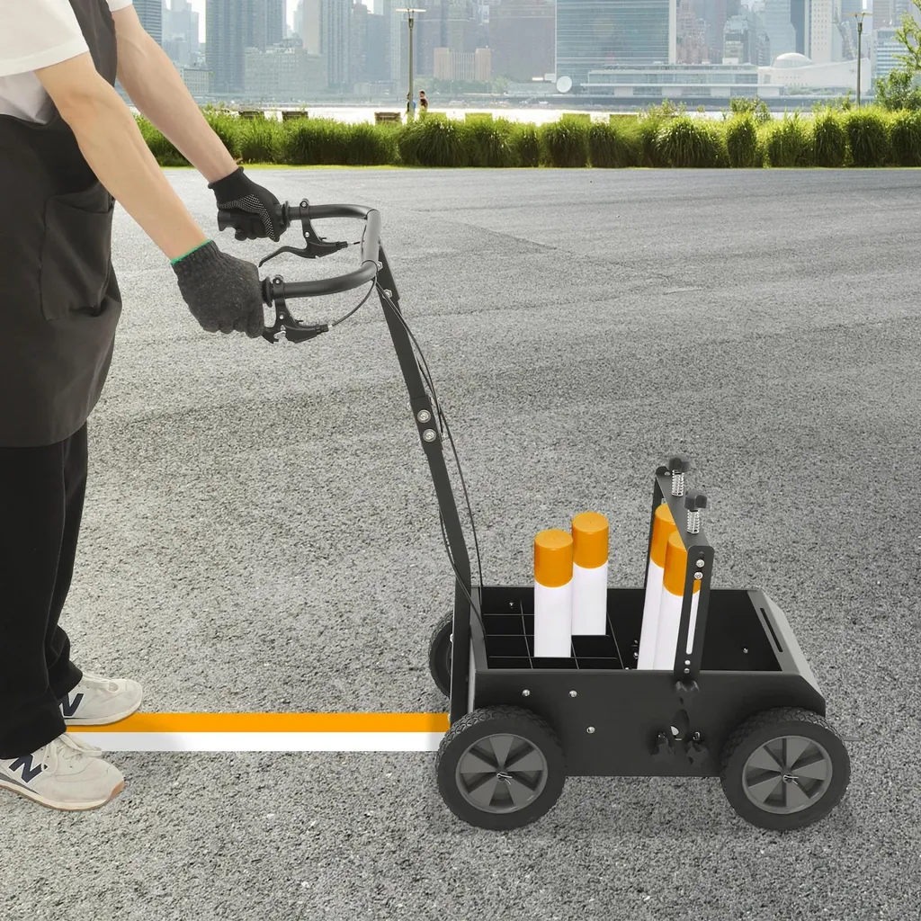 Traceur de lignes à 4 roues Ø20 cm avec 12 compartiments acier inoxydable - 3