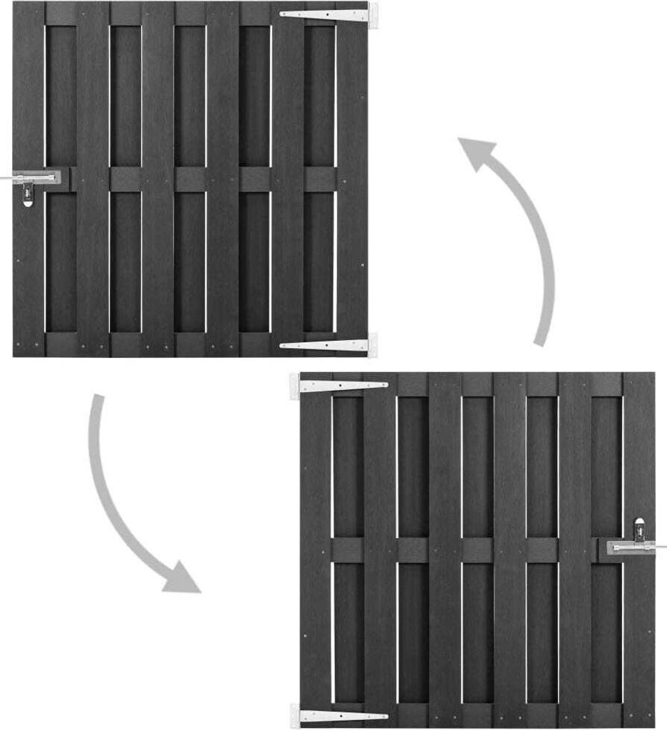 Cancello da giardino WPC 100 x 100 cm grigio Immagine del prodotto 