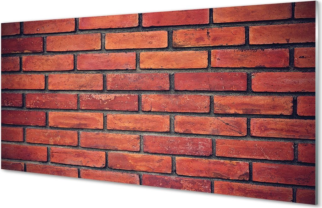 Glasbilder 120x60 Wandkunst Ziegel Steinmauer