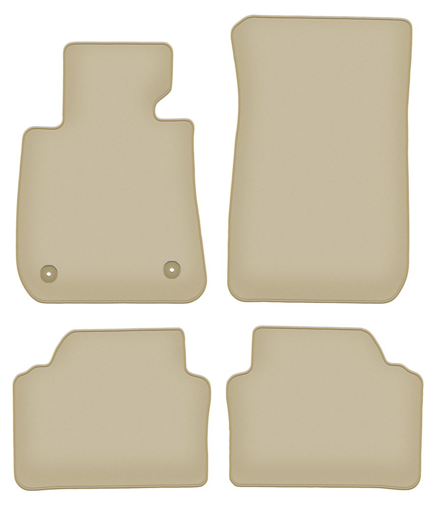Velours-Fußmatten PREMIUM beige passend für BMW 3 E91 (2004-2011, Kombi, Touring) – mit Befestigungen – passgenau