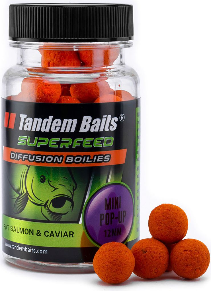 Tandem Baits SuperFeed Diffusion Mini Pop-Up Salmon & Caviar Karpfen-Pop-Ups, Karpfen Angeln ohne Mühe, Köder zum Große-Fische-Angeln, Karpfenzu...