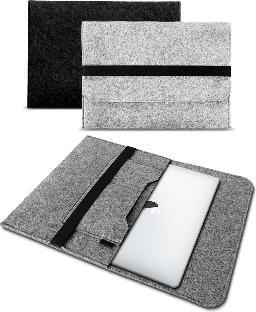 Sleeve Hülle für Apple MacBook Pro 16 Tasche Filz Notebook Cover 16 Zoll CaseFarbe:Grau