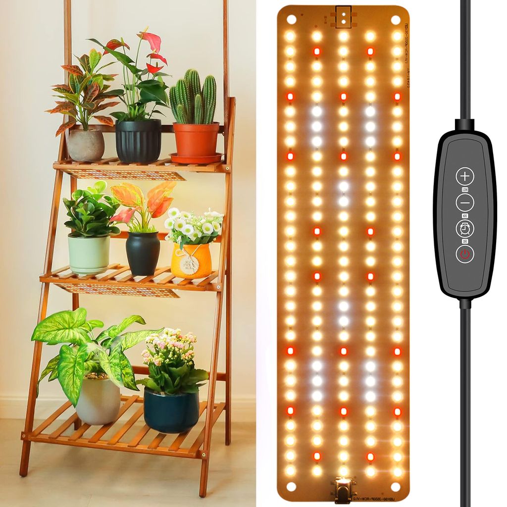 LED Pflanzenlampe Vollspektrum,Led Grow Lampe 150 LEDs,Wachstumslampe für Pflanzenregal Zimmerpflanzen Gewächshaus(1 Lichtpaneel, rot,weiß,warmw...