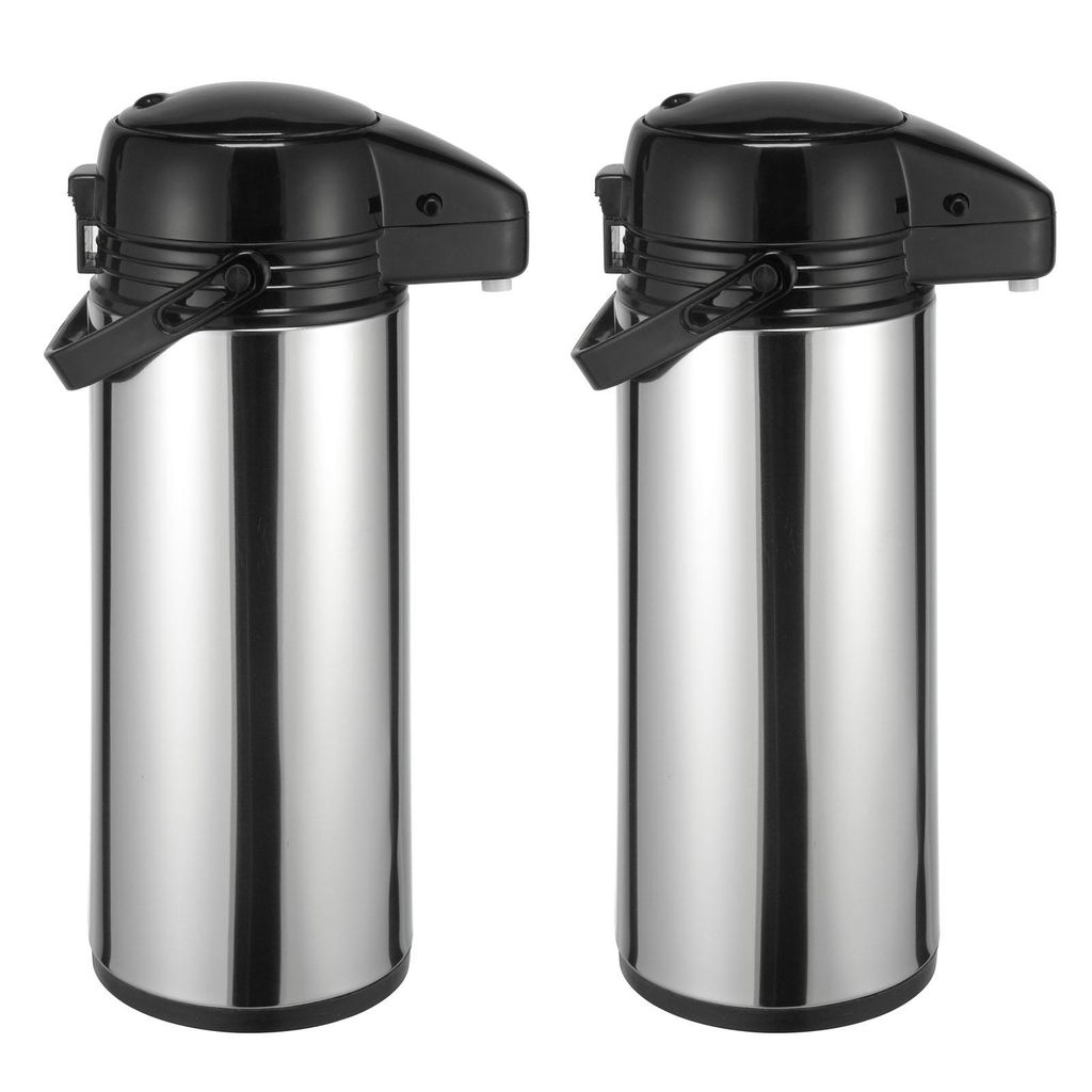 2er Set Thermoskanne Kaffeekanne Edelstahl 1,9 Liter Produktbild 