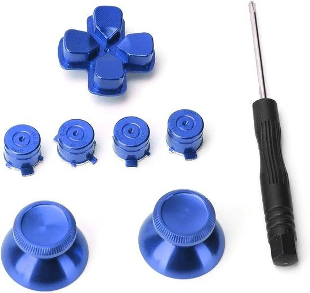 Bouton bleu métallique à levier pouce haute précision et usage intensif