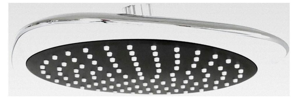 Duschkopf, 20 x 20 cm, Duschbrause für Regendusche, quadratischer Duschkopf in Chrom-Optik, schwenkbar, 106 Wasserdüsen