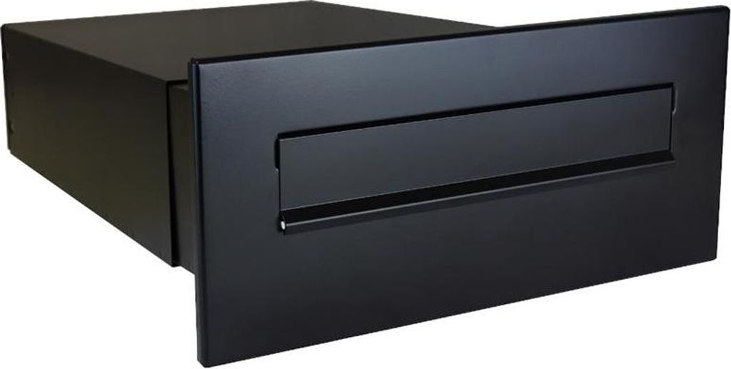 B-042 Durchwurfbriefkasten in RAL 7016 (Tiefe: 39-62 cm)