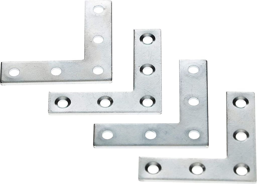 KOTARBAU 25er Set Eckwinkel 40 x 40 x 10 x 1,5 mm Winkelverbinder Eckhalterung Flachwinkel L-Form Möbelwinkel zum Verstärken von Fenstern Türe...