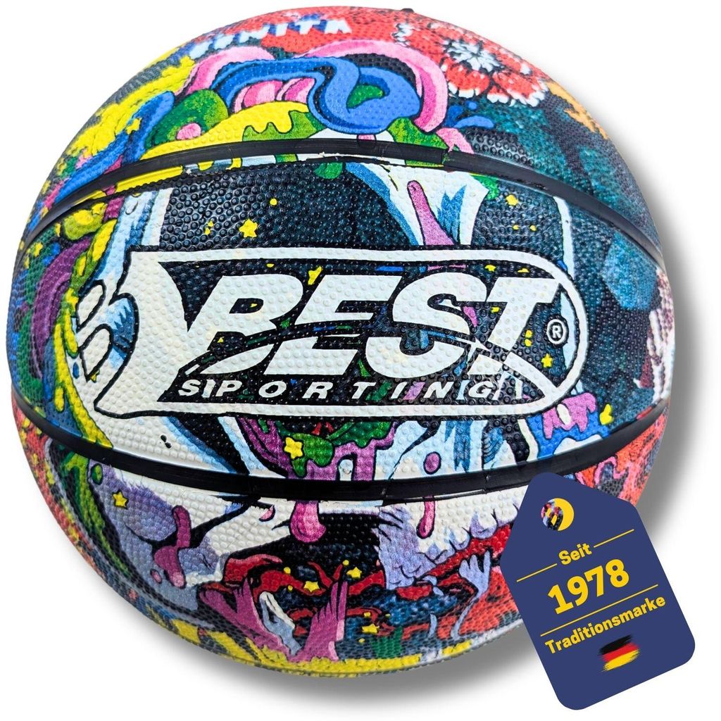 BEST SPORTING Basketball Größe 7 I Unaufgepumpt I Hochwertiger Outdoor Ball I Robust für Kinder & Erwachsene I Offizielles Gewicht & Größe