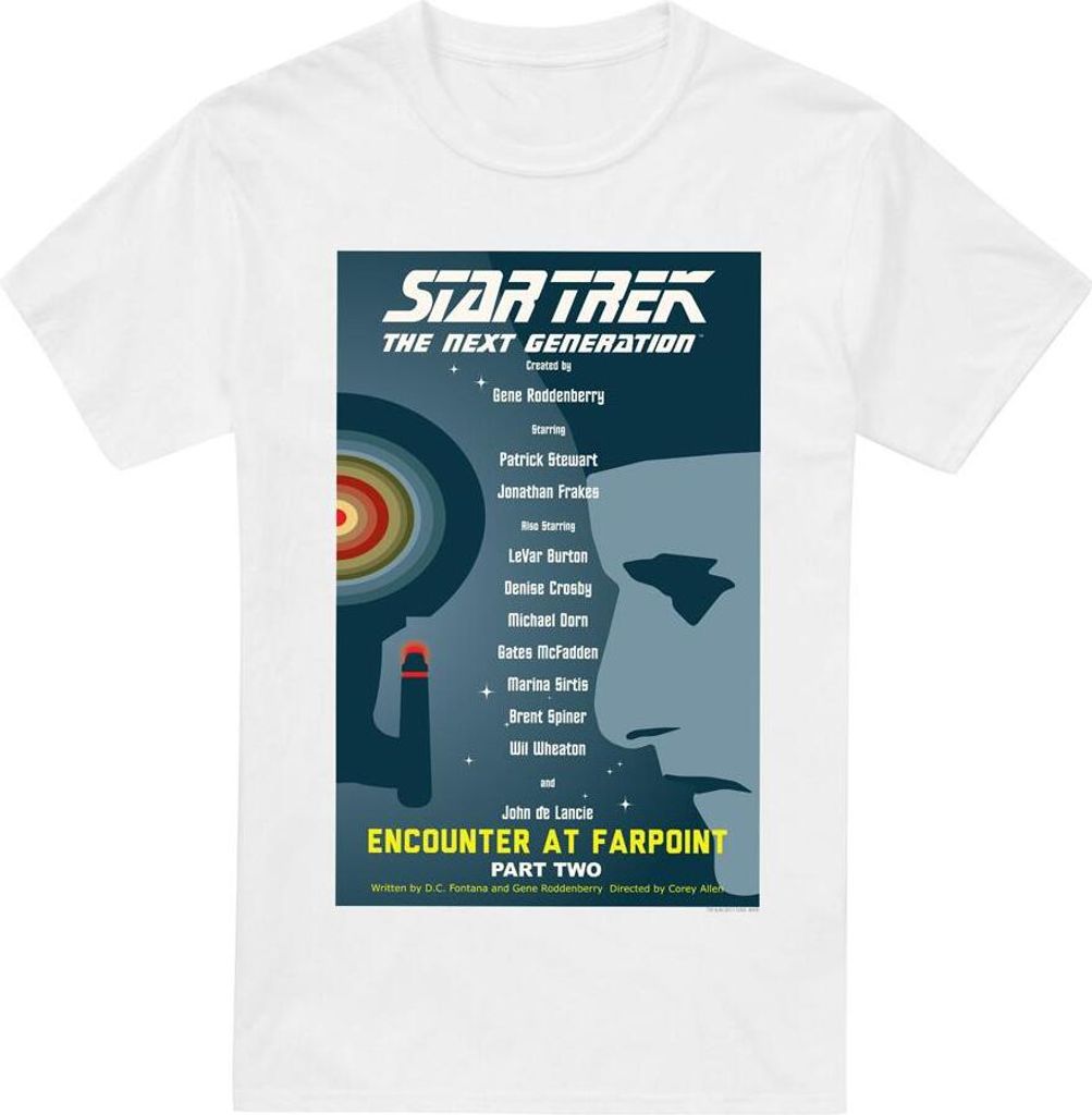 Star Trek - "The Next Generation Season 1 Episode 2" T-Shirt für Herren TV13954 (5XL) (Weiß)