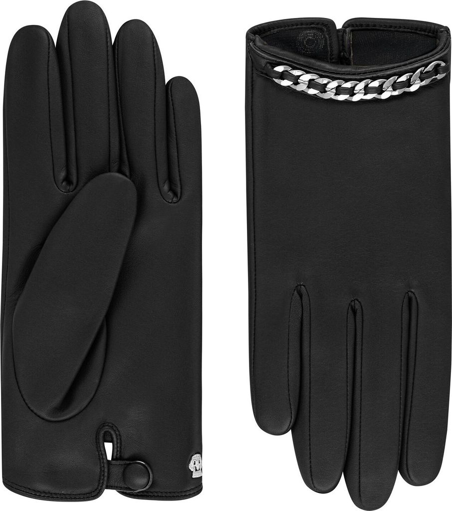 Roeckel Leder Handschuhe Loiret mit Kette und Seidenfutter