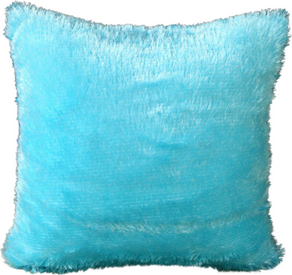 43x43 cm weiche Plüschfärbungswurfkissen Kissenbedeckung Home Sofa Dekor-Himmelblau