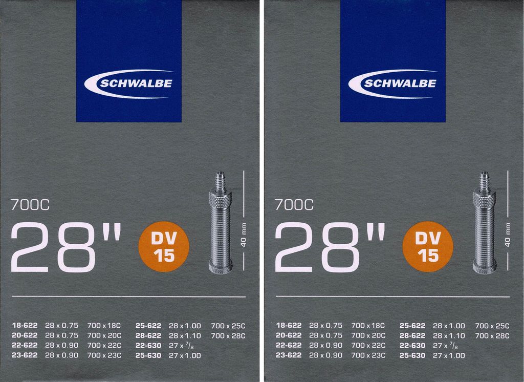 Schwalbe Schlauch DV 15 27/28x0.75-1.10 18/28-622/630 Produktbild 