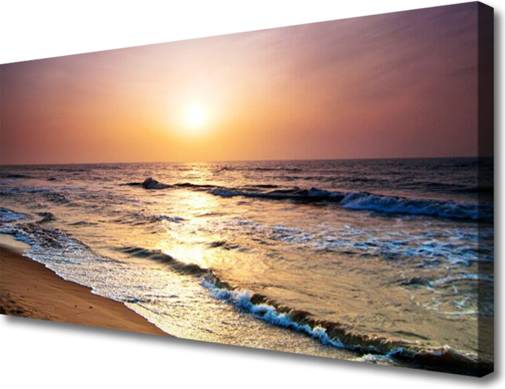 Tulup Leinwand-Bilder 100x50 Wandbild Canvas Kunstdruck Meer Landschaft