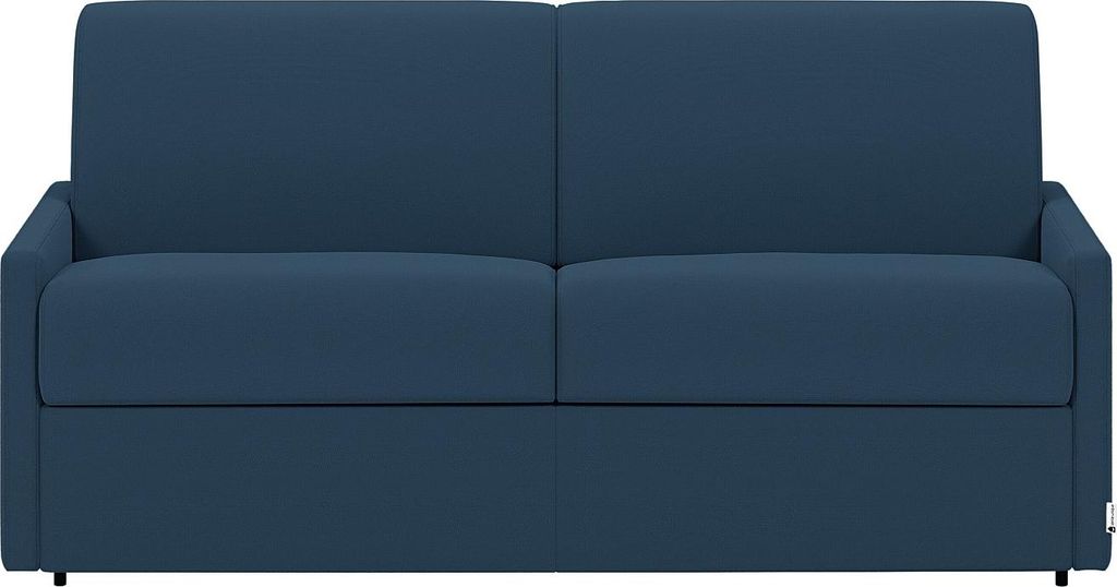 4-Sitzer-Schlafsofa mit Express-Klappmechanismus aus Stoff – Farbe: Marineblau – Liegefläche: 160 cm – 22 cm dicke Memory-Schaum-Matratze vo...